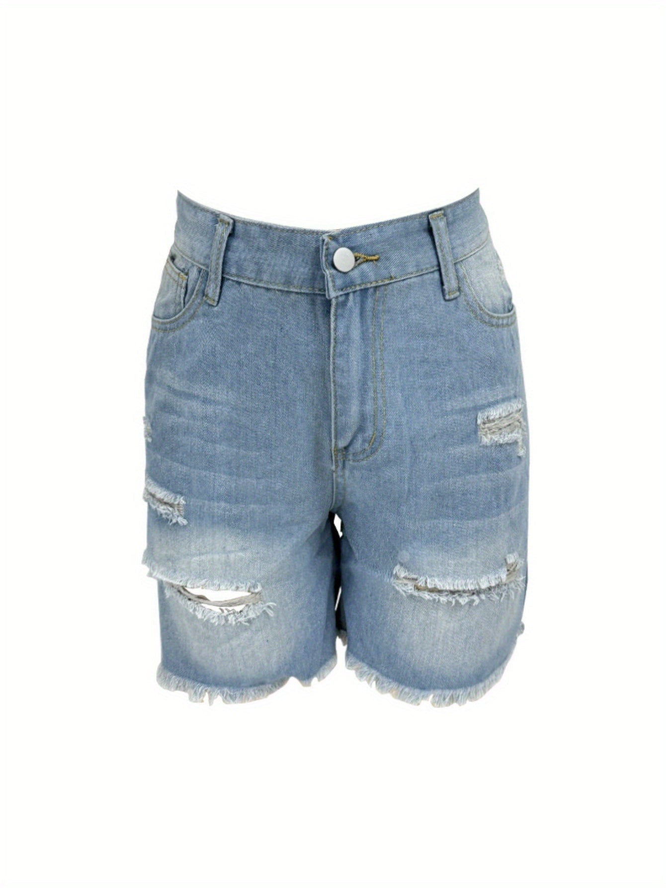 Women's Denim Shorts - Distressed – Slim Fit detail view