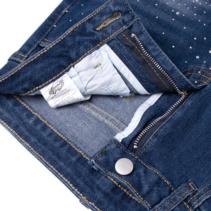 Women's Denim Shorts - Rhinestone Detail Regular Fit detail view