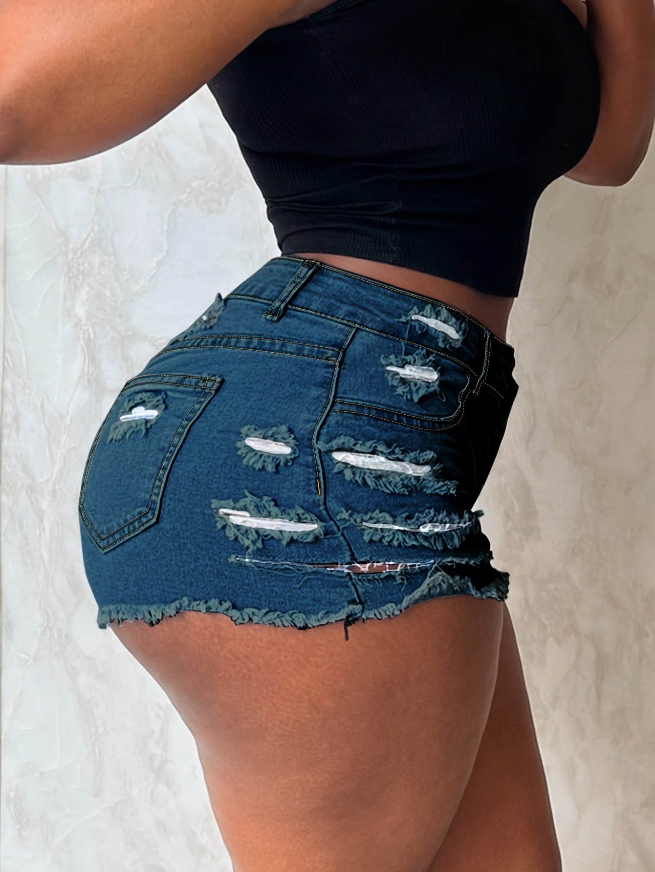 Women's Denim Shorts - Stretch – 3-Color Selection detail view