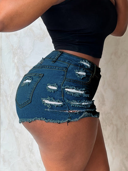 Women's Denim Shorts - Stretch – 3-Color Selection detail view