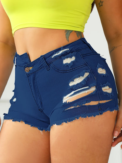 Women's Denim Shorts - Stretch Active – Slim Fit – Blue option – main product image