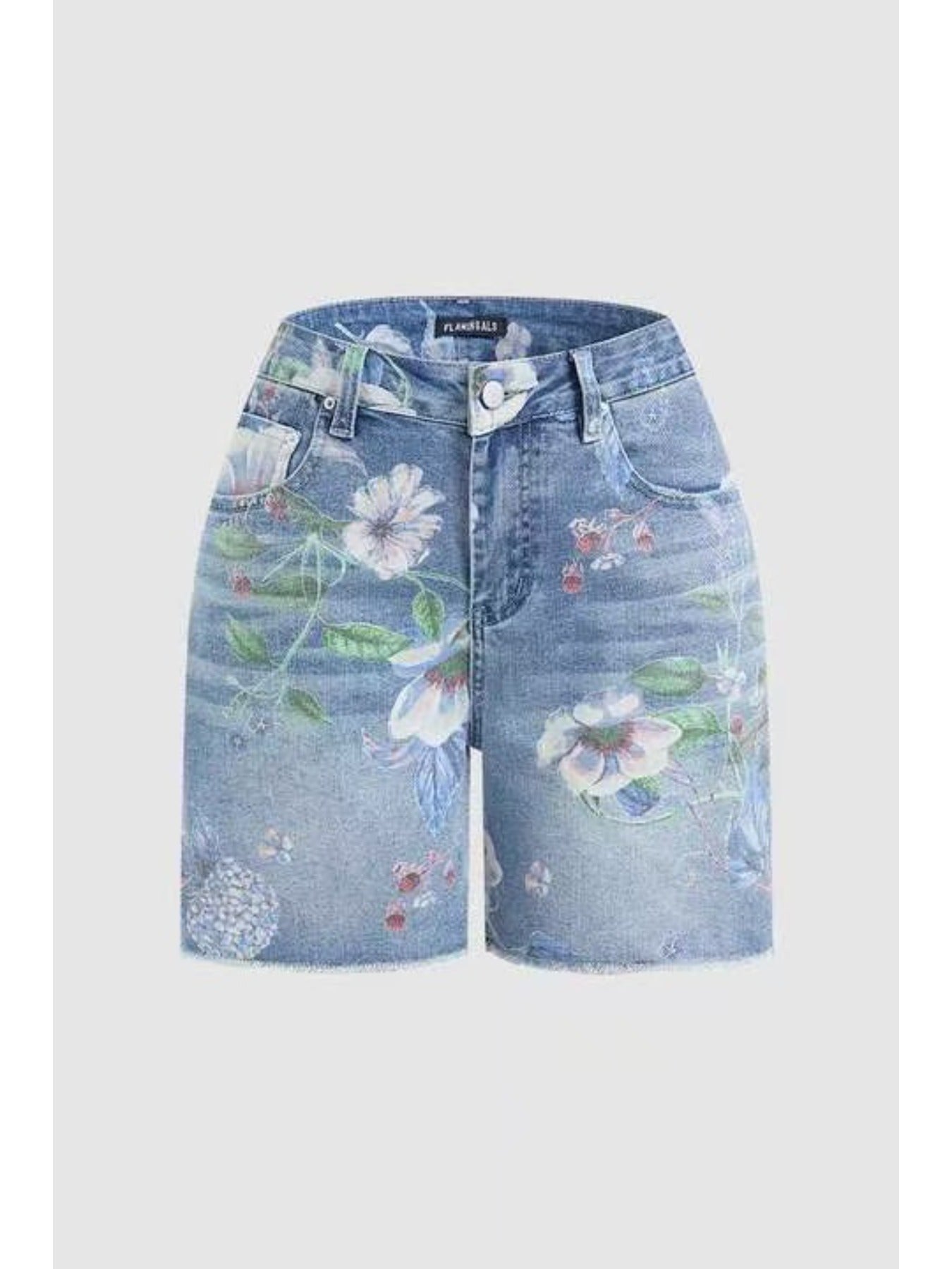Women's Denim Shorts - Stretch – Multicolor Denim Wash 03621 detail view