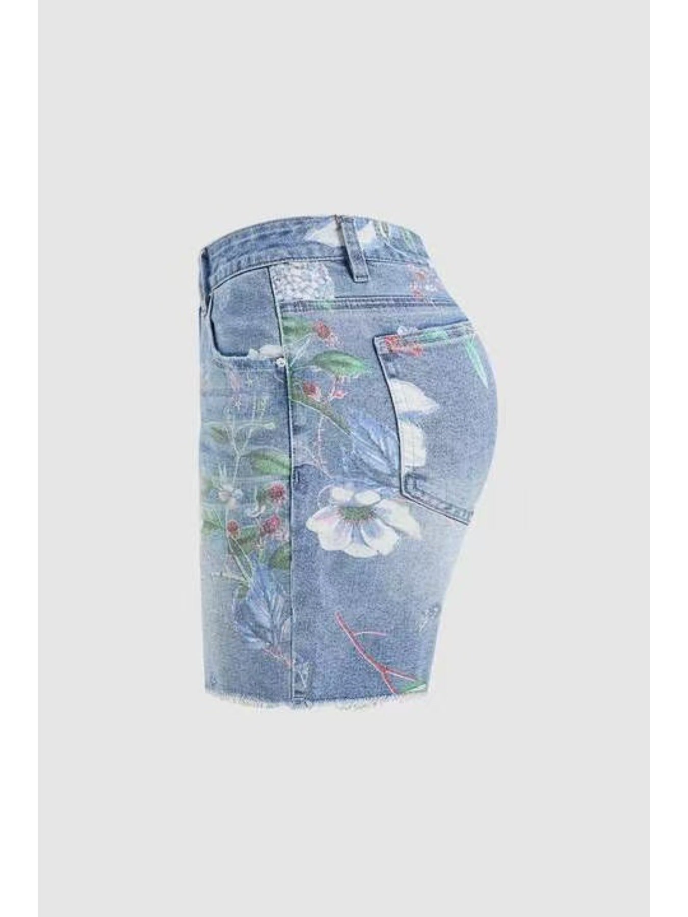 Women's Denim Shorts - Stretch – Multicolor Denim Wash 03621 detail view