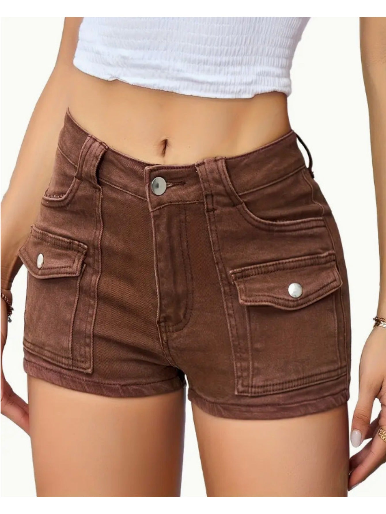 Women's Denim Shorts - Stretch With Pockets Active Style detail view
