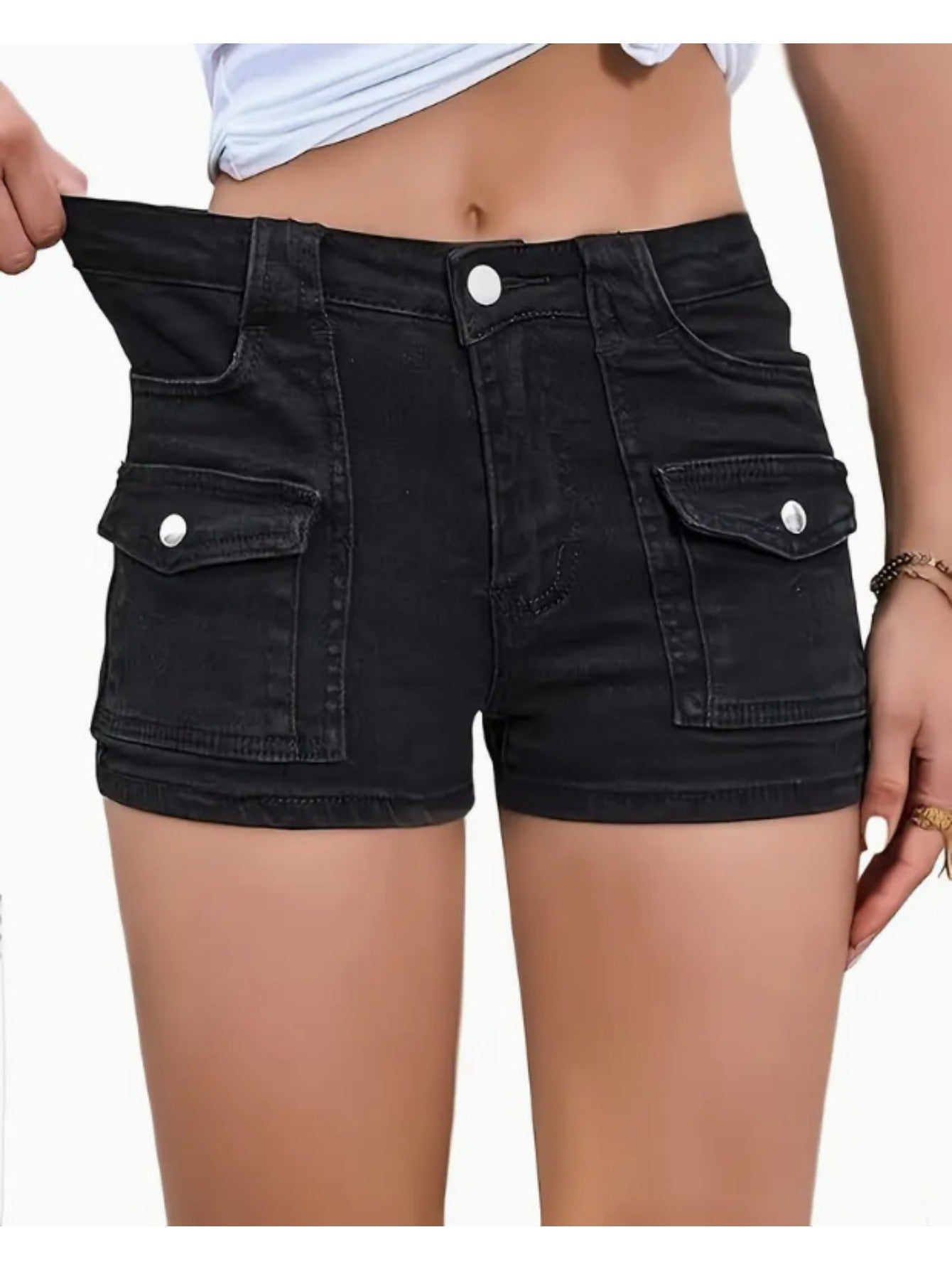 Women's Denim Shorts - Stretch With Pockets Active Style detail view