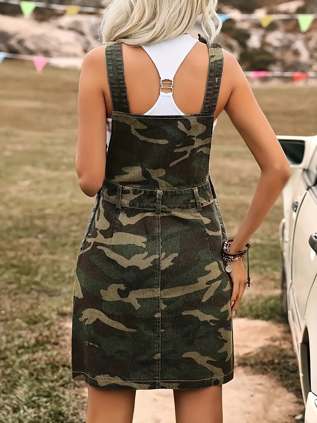 Women's Denim Skirt - Versatile Everyday Style Mixed Colors detail view