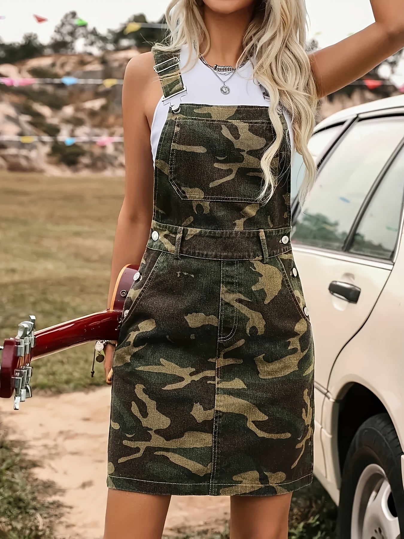 Women's Denim Skirt - Versatile Everyday Style Mixed Colors detail view