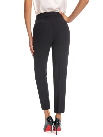 Women's Dress Pants - Everyday Comfort – Black / Red detail view