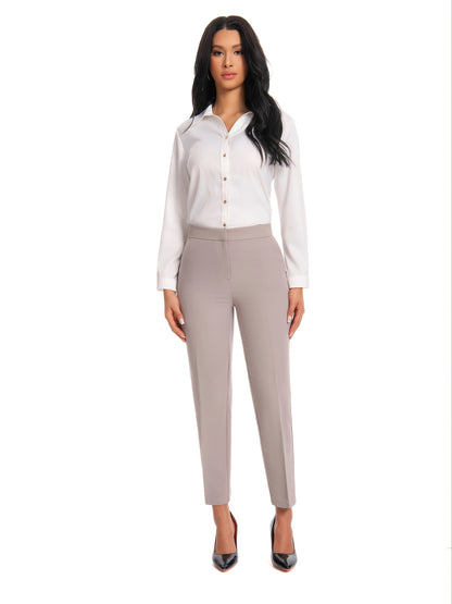Women's Dress Pants - Everyday Comfort – Black / Red detail view