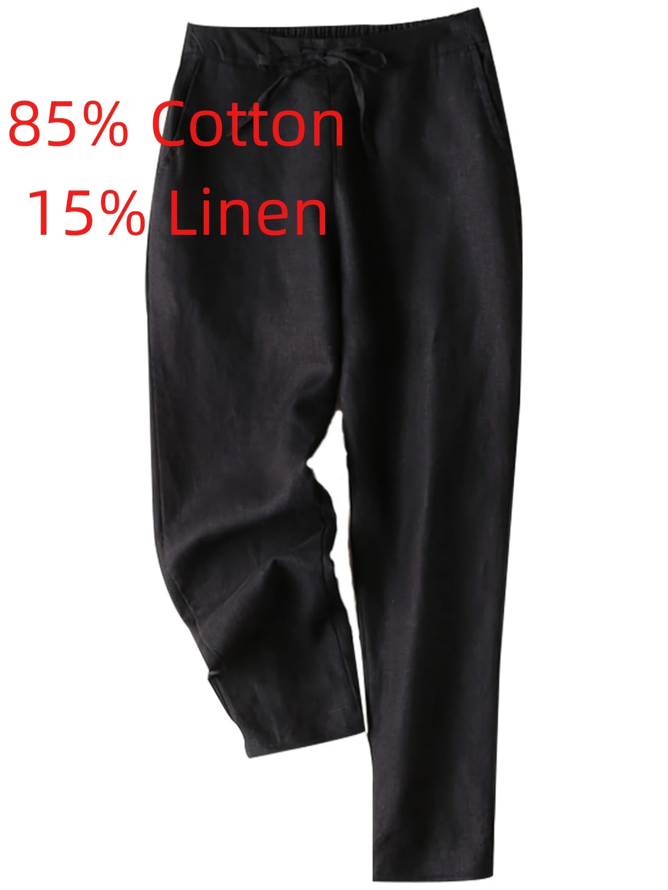 Women's Dress Pants - High Waist Relaxed fit – Black option – view 12