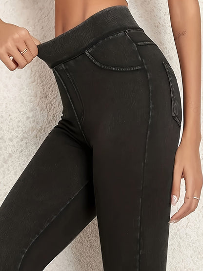 Women's Dress Pants - High Waist Slim fit detail view
