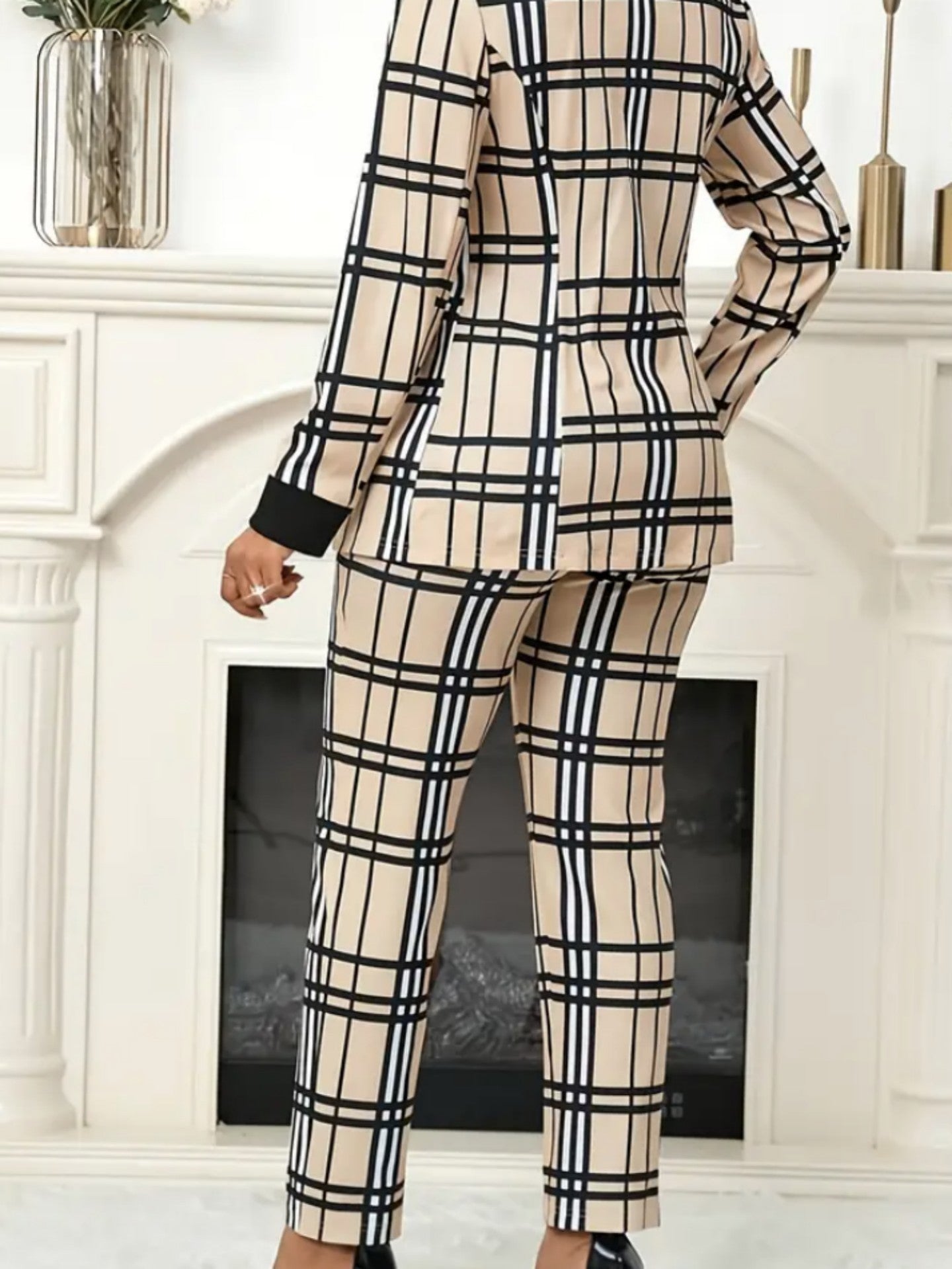 Women's Dress Pants - Plaid detail view