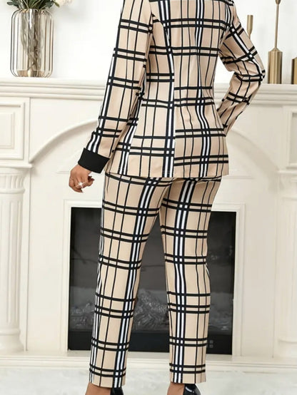 Women's Dress Pants - Plaid detail view