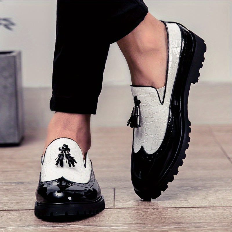 Women's Dress Shoes & Oxfords - Slip-On for Everyday Wear – Black And White – main product image