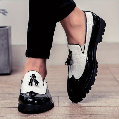 Women's Dress Shoes & Oxfords - Slip-On for Everyday Wear – Black And White – main product image
