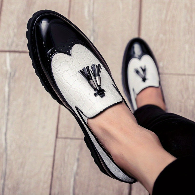 Women's Dress Shoes & Oxfords - Slip-On for Everyday Wear – Black And White – view 6