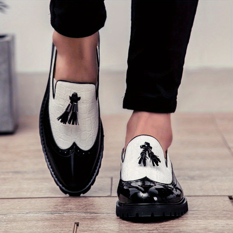 Women's Dress Shoes & Oxfords - Slip-On for Everyday Wear – Black And White – view 8
