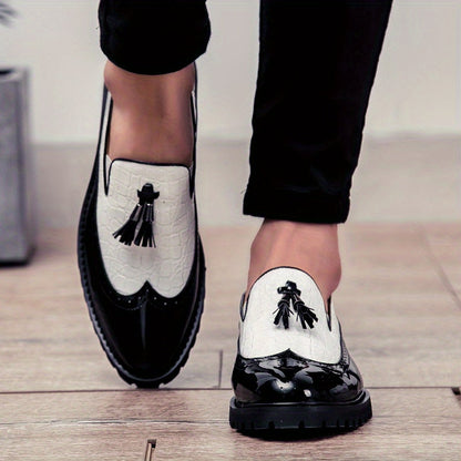 Women's Dress Shoes & Oxfords - Slip-On for Everyday Wear – Black And White – view 8