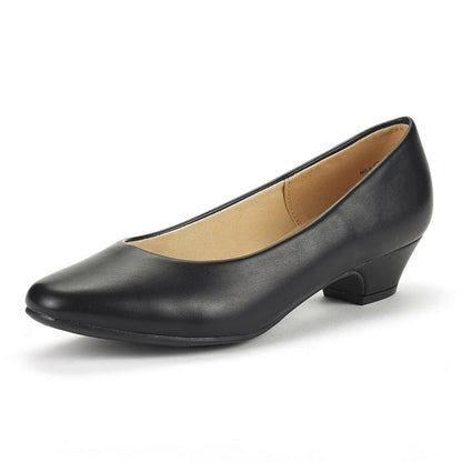 Women's Dress Shoes - Non-Slip Sole & Cushioned Comfort – 5-Color Selection – Black option – main product image