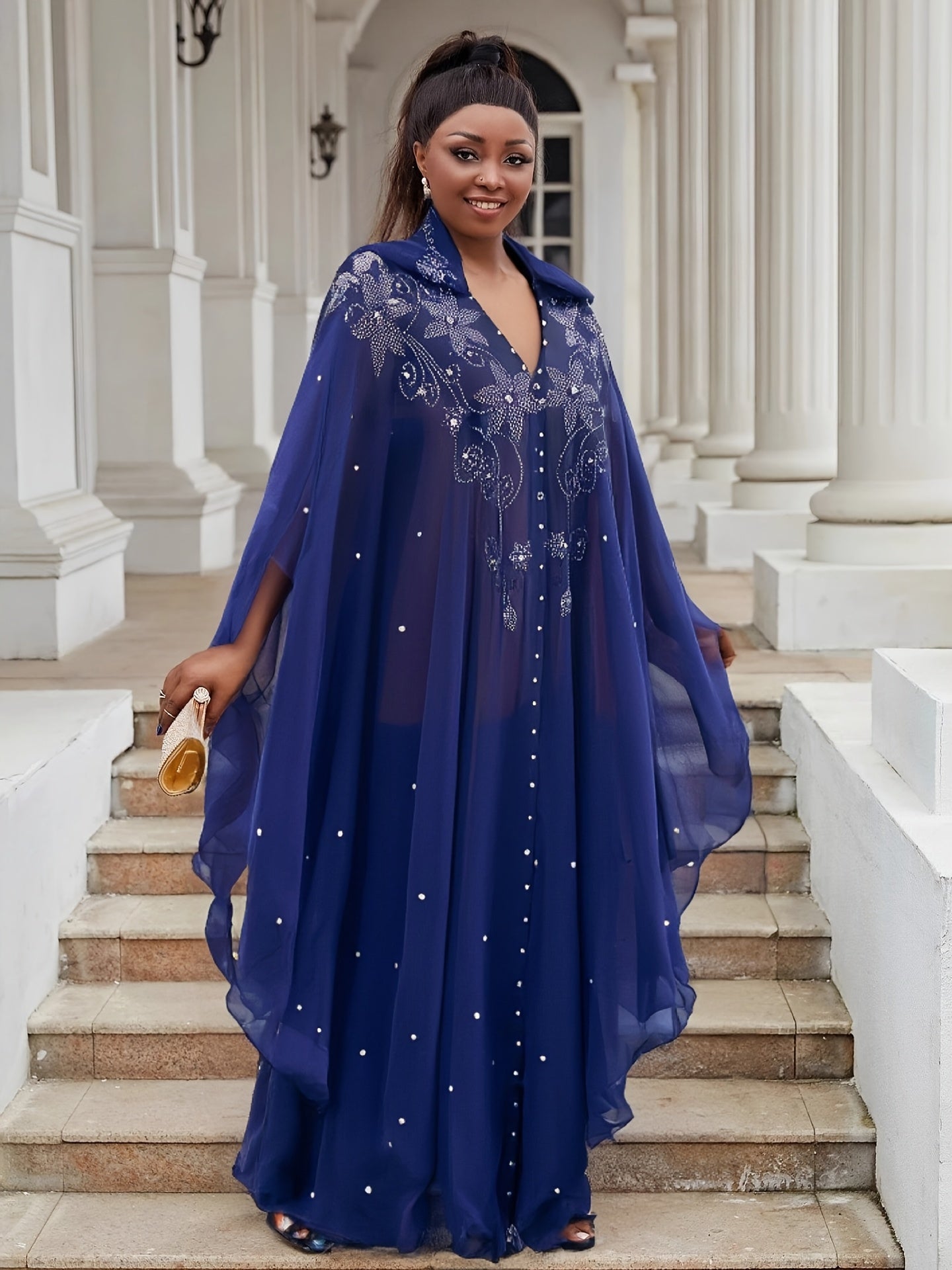 Women's Embellished Cape - Relaxed Fit – main product image