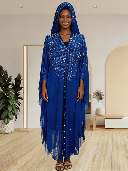 Women's Embellished Shawl - Long Sleeve Relaxed Fit – main product image