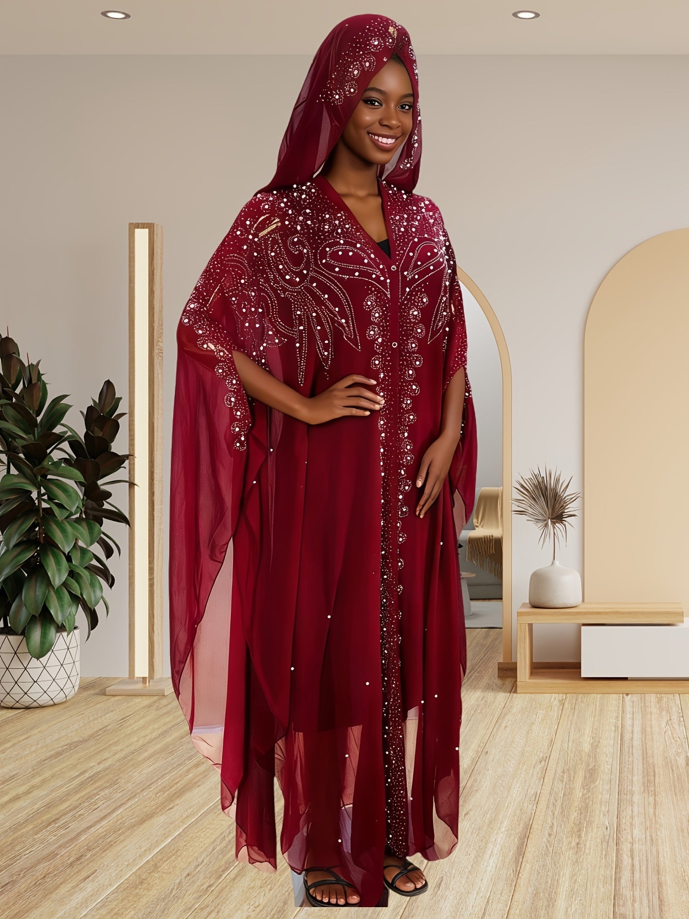 Women's Embellished Shawl - Relaxed Fit – view 6