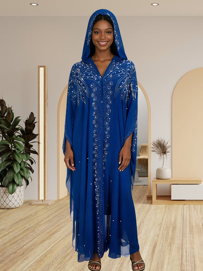 Women's Embellished Shawl - Relaxed Fit – Blue option – main product image