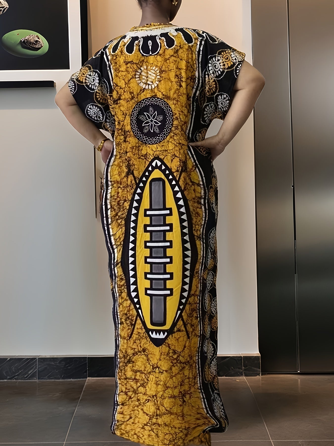 Women's Embroidered Crew Neck Maxi Casual Dress – view 7