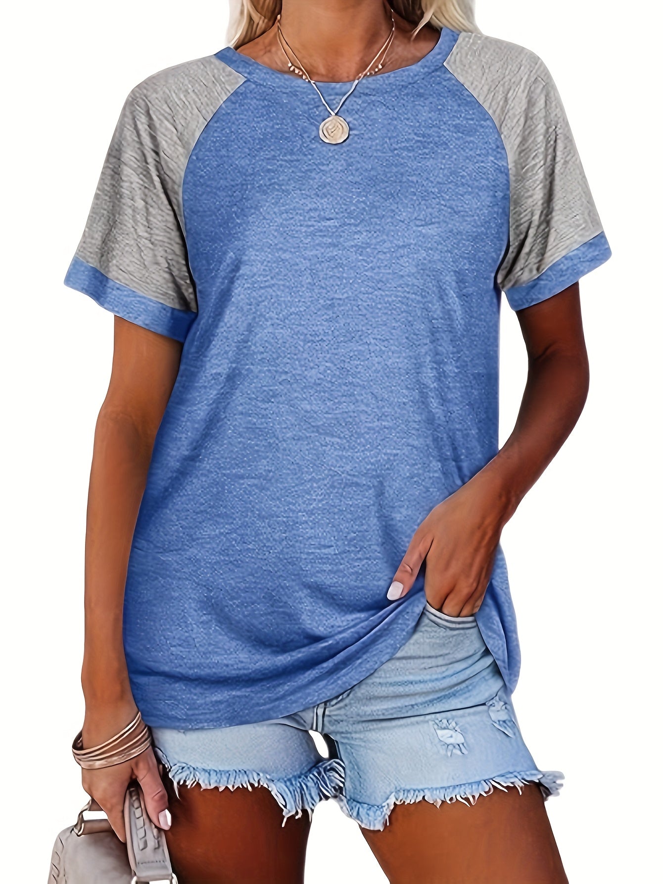 Women's Essential T-Shirt - 3-Pack Round Neck Short Sleeve – 7-Variant Selection detail view