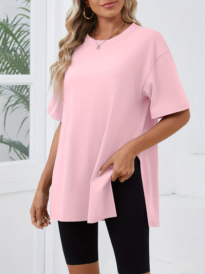 Women's Essential T-Shirt - 3-Pack Round Neck Short Sleeve – Colorway 07621 detail view