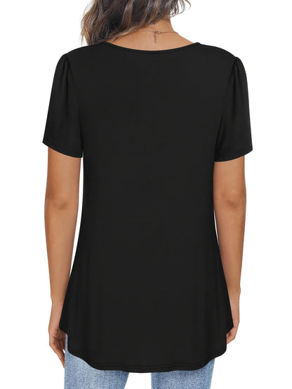 Women's Essential T-Shirt - 3-Pack Round Neck Short Sleeve – Colorway 26821 detail view