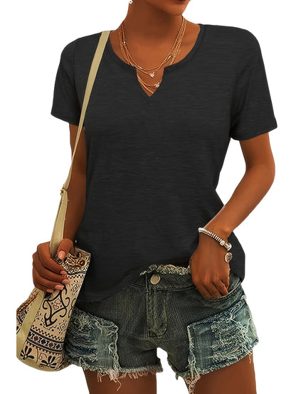 Women's Essential T-Shirt - 3-Pack V-Neck Short Sleeve – Regular fit detail view