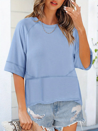 Women's Essential T-Shirt - Crew Neck Half Sleeve detail view