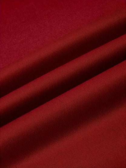Women's Essential T-Shirt - Crew Neck Long Sleeve – Burgundy detail view