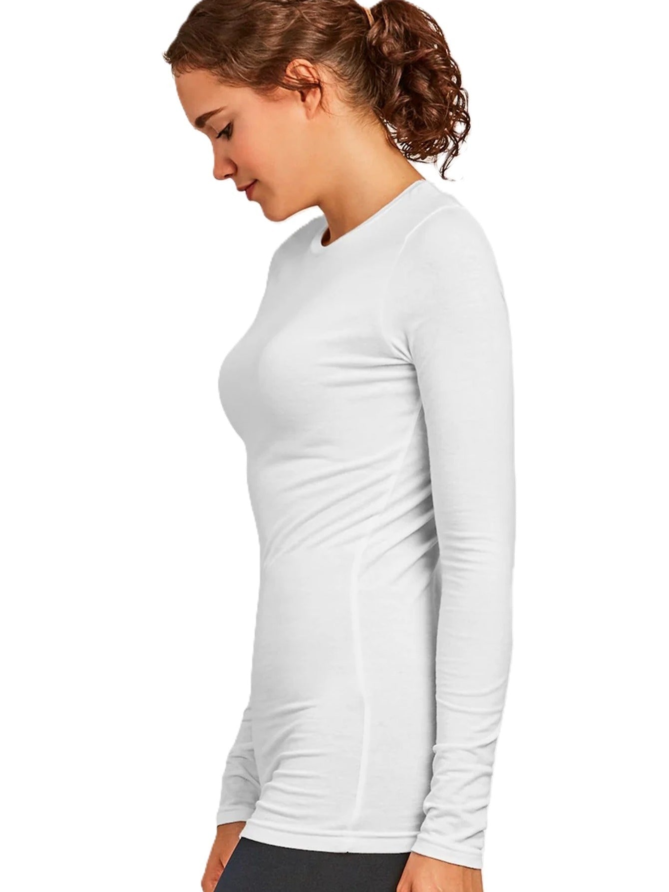 Women's Essential T-Shirt - Crew Neck Long Sleeve – Sizes S–L detail view