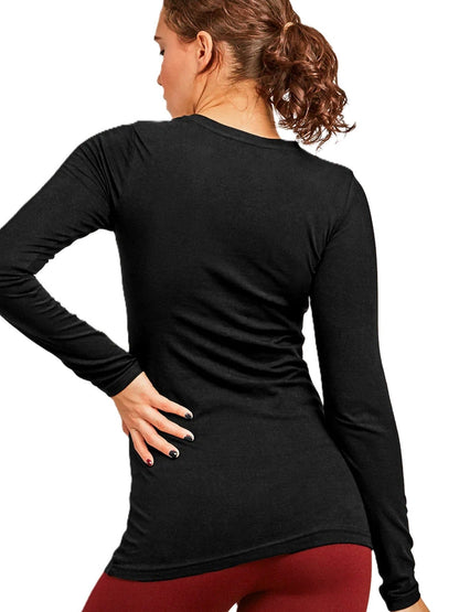 Women's Essential T-Shirt - Crew Neck Long Sleeve – Sizes S–L detail view