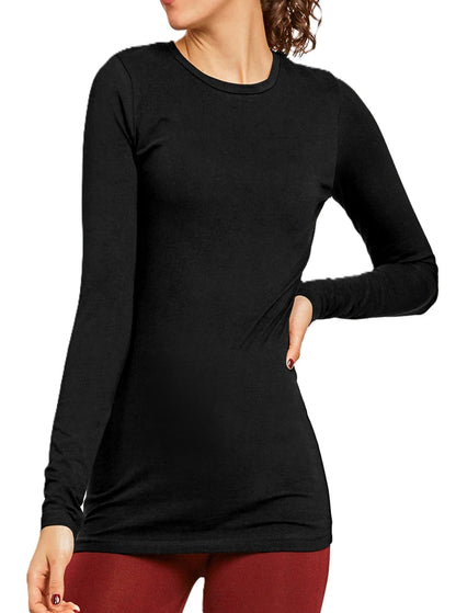 Women's Essential T-Shirt - Crew Neck Long Sleeve – Sizes S–L detail view