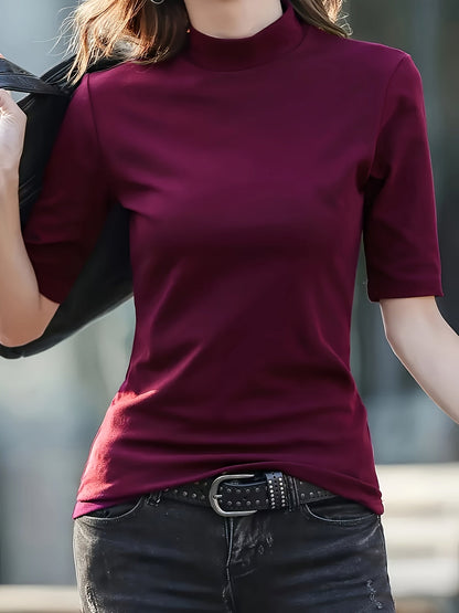 Women's Essential T-Shirt - Crew Neck Short Sleeve – 7-Color Selection – Green option – view 3