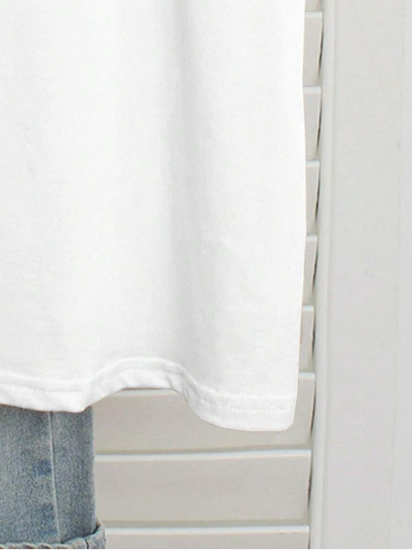 Women's Essential T-Shirt - Crew Neck Short Sleeve – White detail view