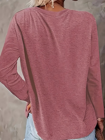 Women's Essential T-Shirt - Round Neck Long Sleeve – 24-Variant Selection detail view