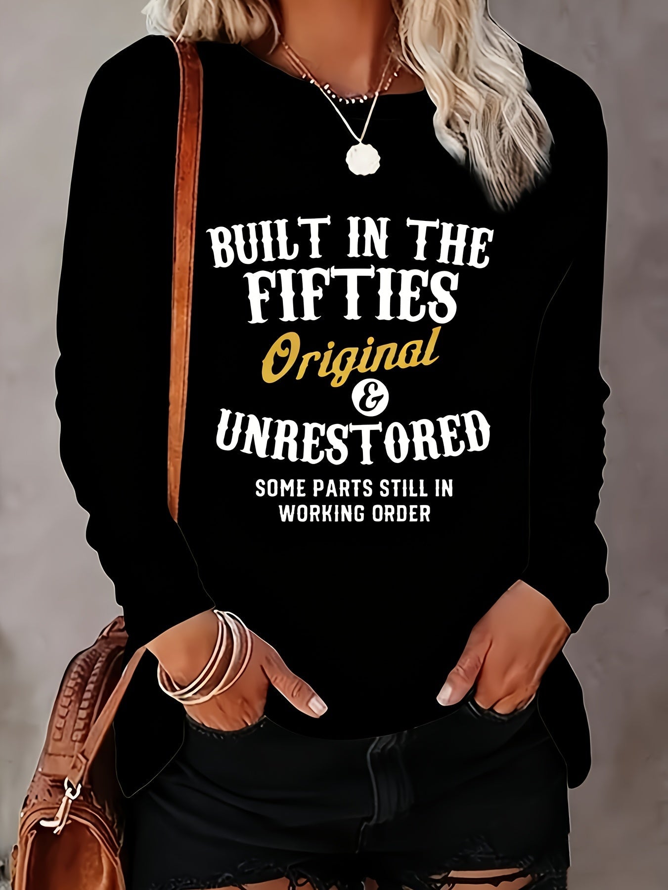 Women's Essential T-Shirt - Round Neck Long Sleeve – 24-Variant Selection detail view