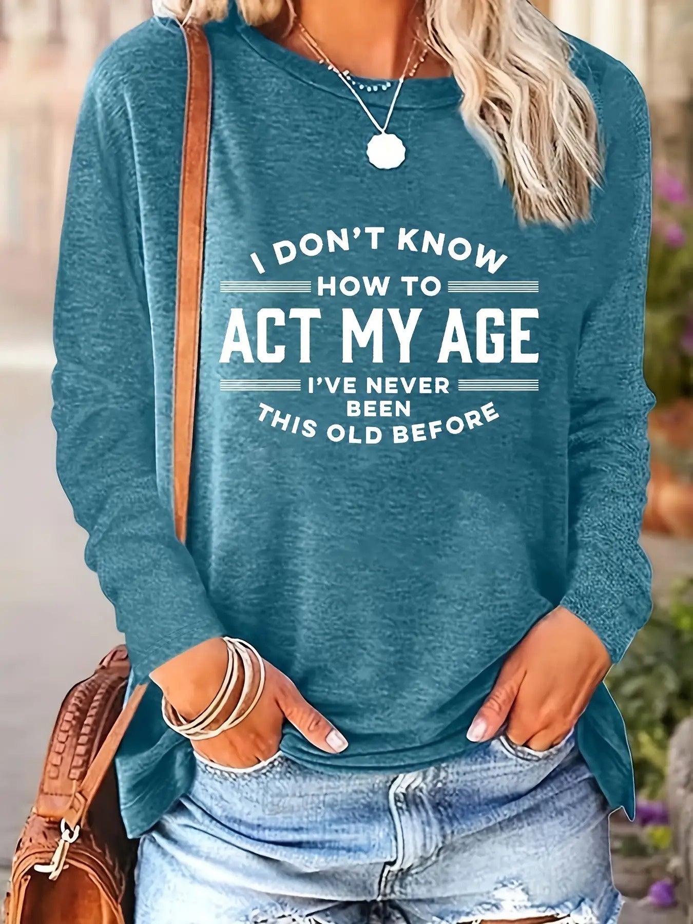 Women's Essential T-Shirt - Round Neck Long Sleeve – 25-Variant Selection detail view