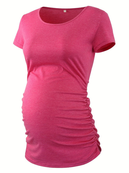 Women's Essential T-Shirt - Round Neck Short Sleeve – Black / Dark Green detail view