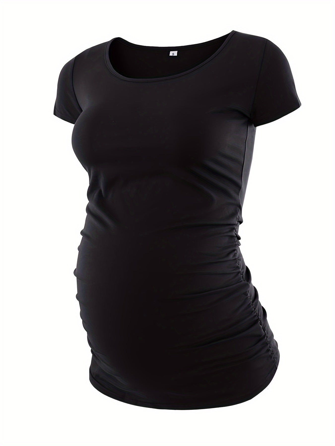 Women's Essential T-Shirt - Round Neck Short Sleeve – Black / Dark Green – Black option – view 5