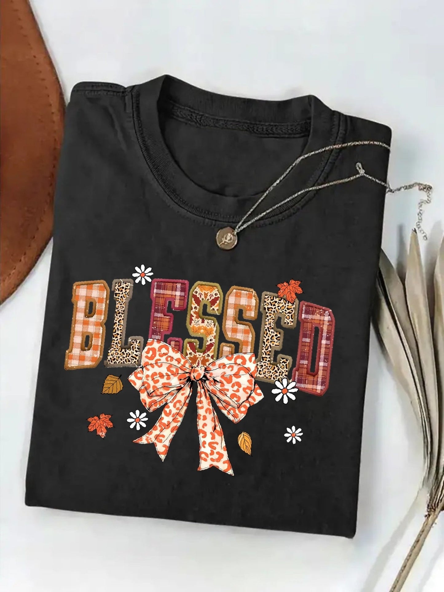 Women's Essential T-Shirt - Round Neck Short Sleeve – Orange / White – Orange option – view 3