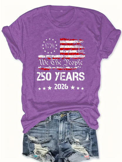 Women's Essential T-Shirt - Round Neck Short Sleeve – Red / Purple detail view