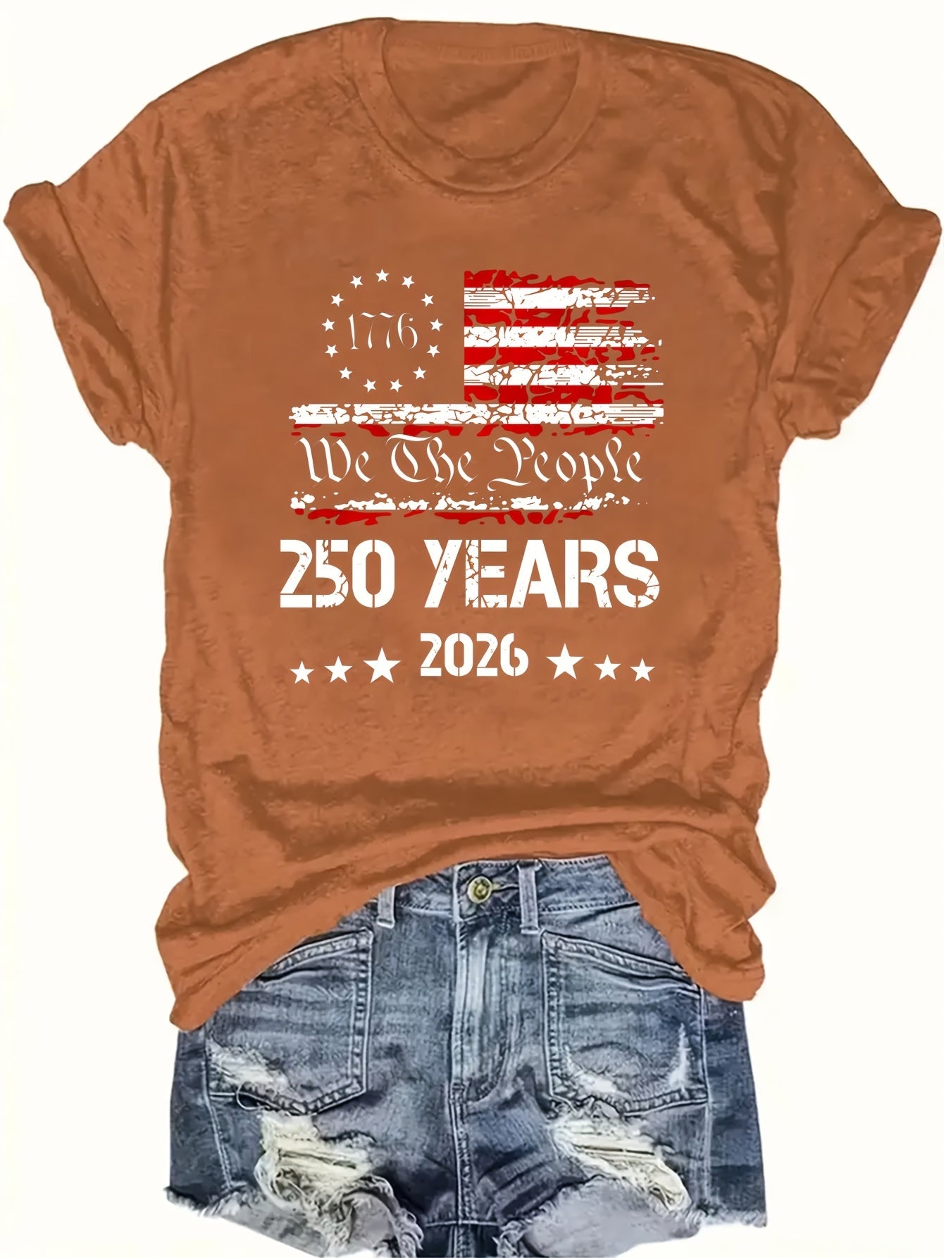 Women's Essential T-Shirt - Round Neck Short Sleeve – Red / Purple detail view