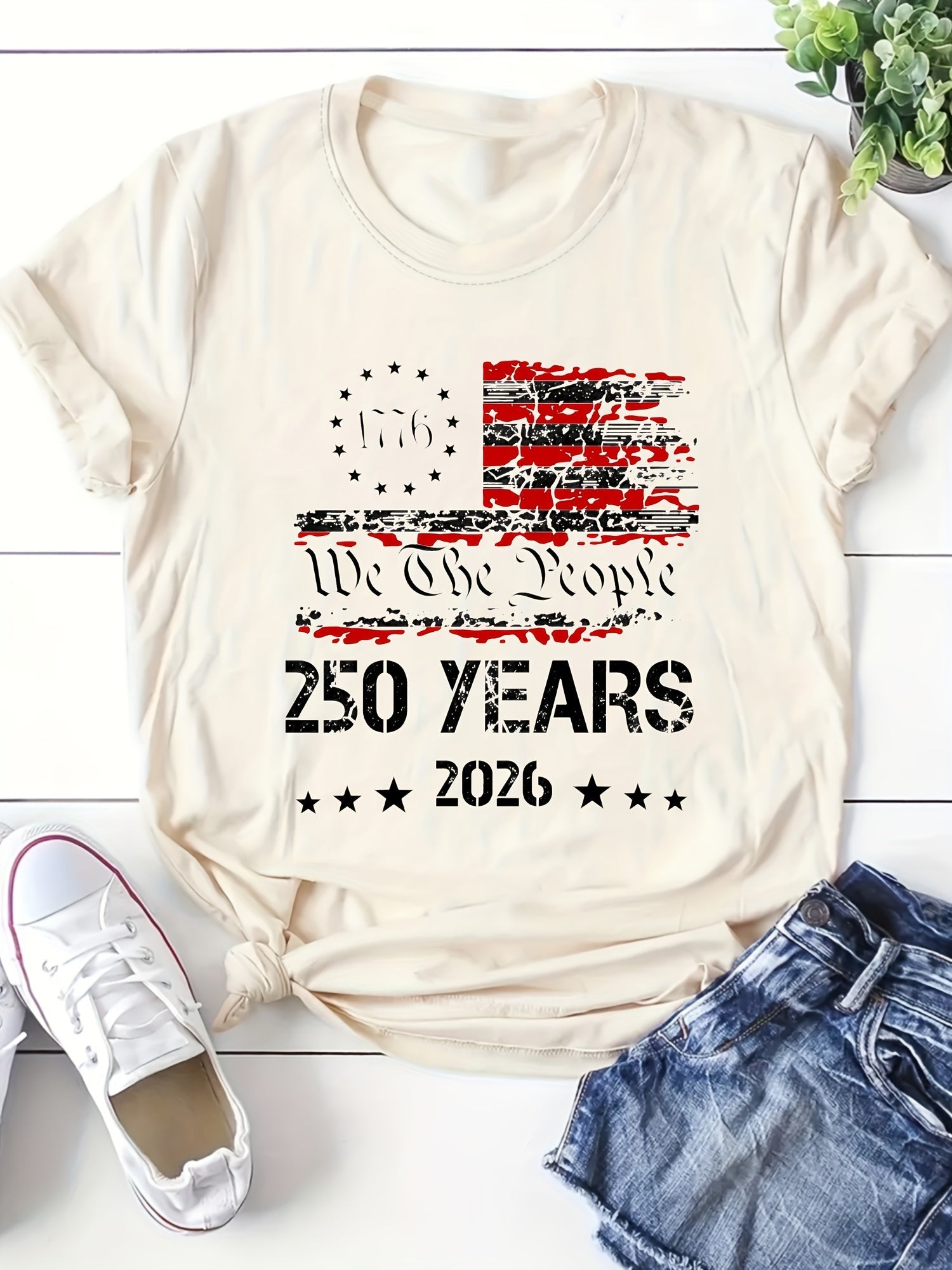 Women's Essential T-Shirt - Round Neck Short Sleeve – Red / Purple detail view