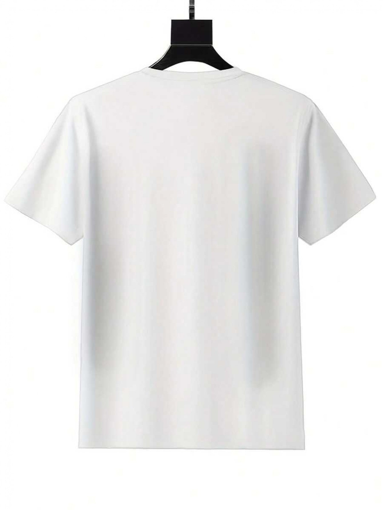 Women's Essential T-Shirt - Round Neck Short Sleeve – Regular fit / Black / White detail view