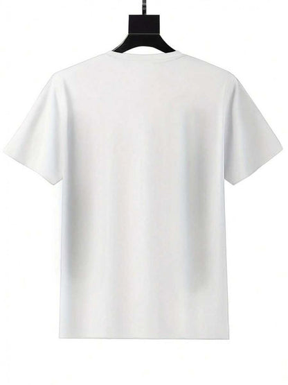 Women's Essential T-Shirt - Round Neck Short Sleeve – Regular fit / Black / White detail view